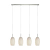 Suspension Batista 3 4 lumières nickel satiné