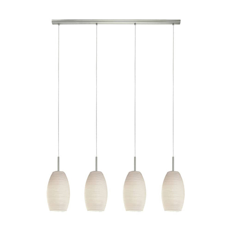 Suspension Batista 3 4 lumières nickel satiné