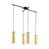 Suspension Pinto 4 lumières transparente et dorée