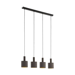Suspension Concessa 1 4 lumières dorée