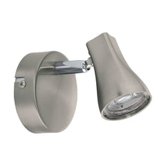 Spot Tiberio 1 nickel satiné, Ø 8 cm