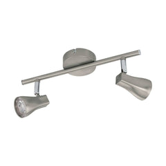 Spot Tiberio 1 nickel satiné, L 30 cm