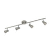 Spot Tiberio 1 nickel satiné, L 70 cm