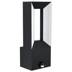 Applique extérieure Riforano noire et blanche, L 9,5 cm