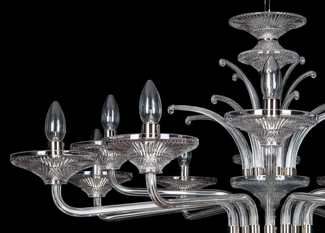 EL4338400 clear glass chandelier