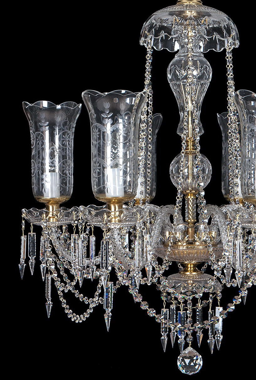 EL673619T cut crystal chandelier