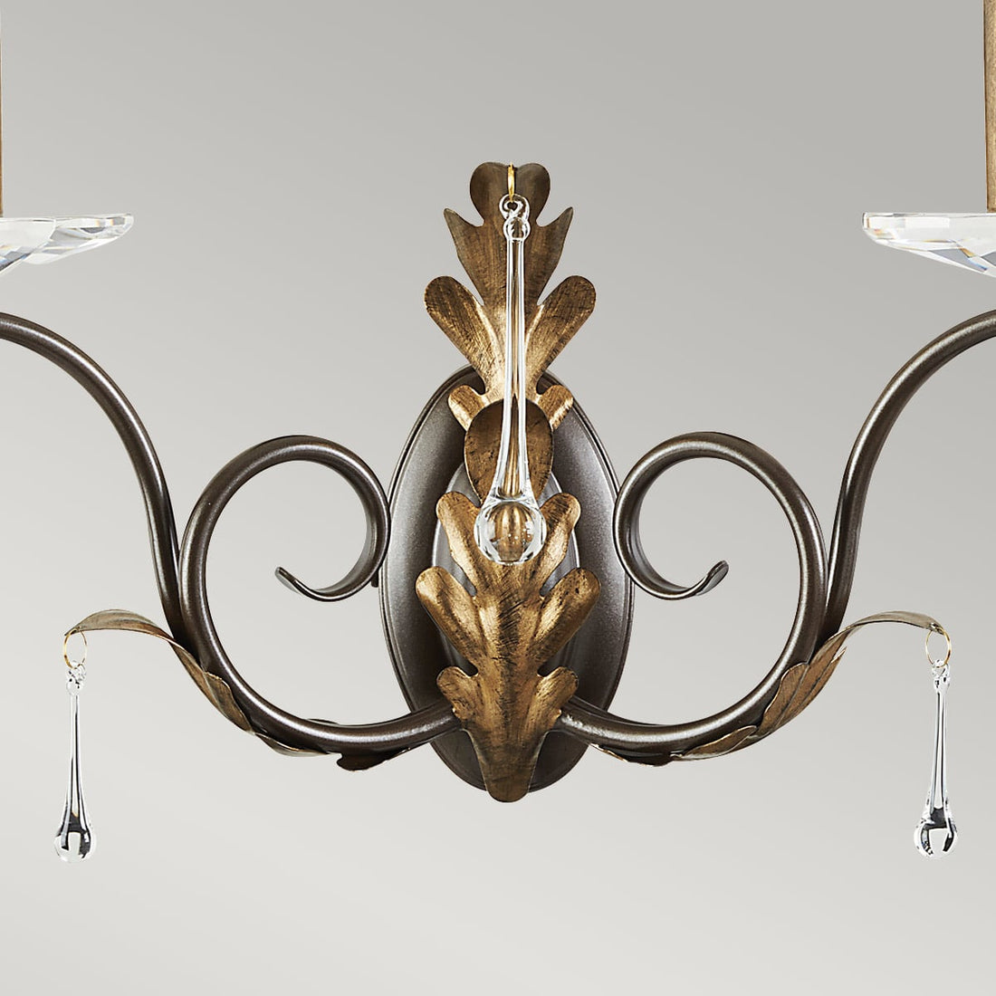 Applique murale Amarilli 2 lumières bronze et dorée