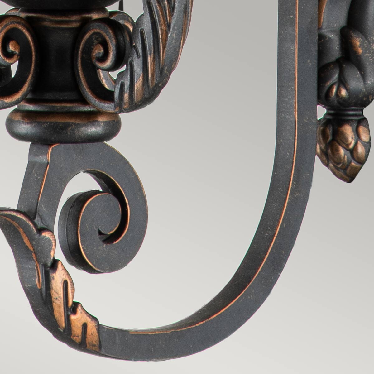 Applique extérieure Baltimore bronze, verre, H 69 cm