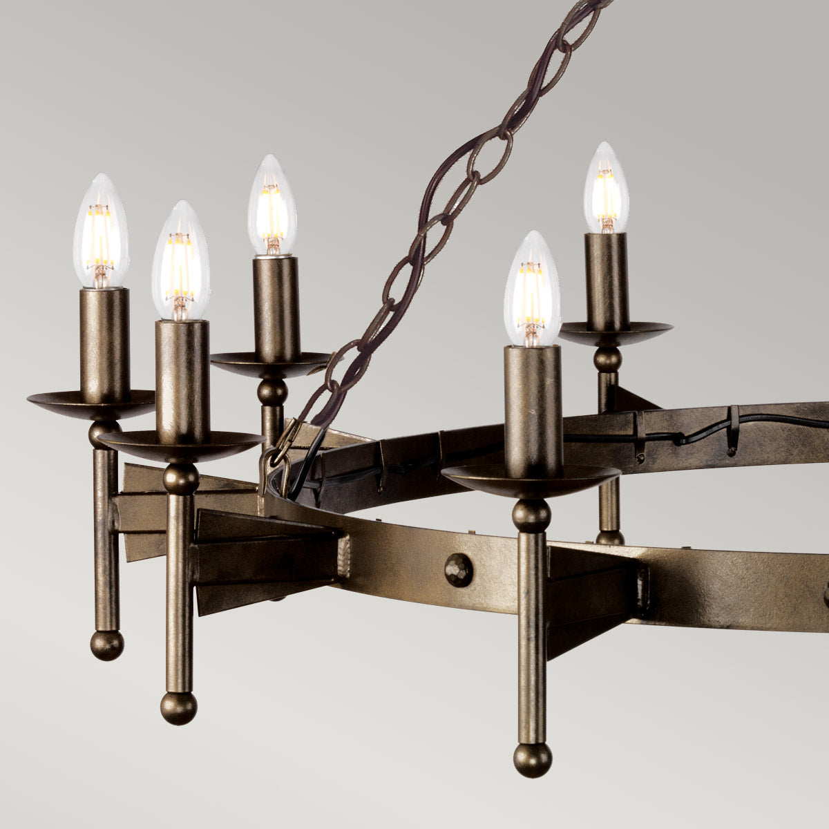 Lustre Cromwell 12 lumières bronze