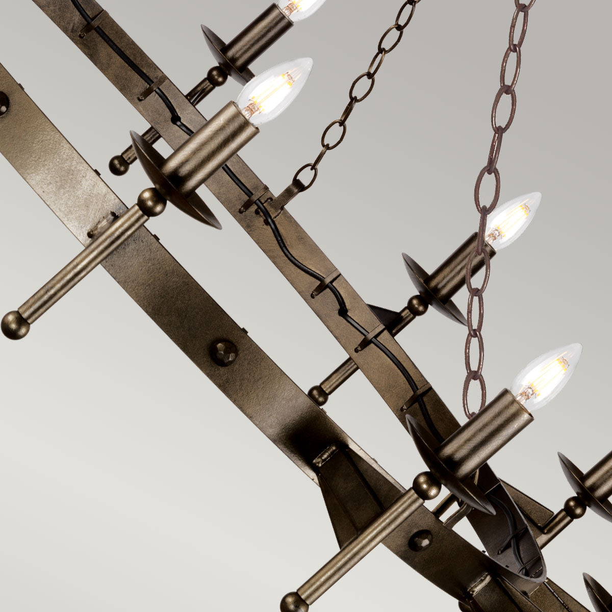 Lustre Cromwell 12 lumières bronze