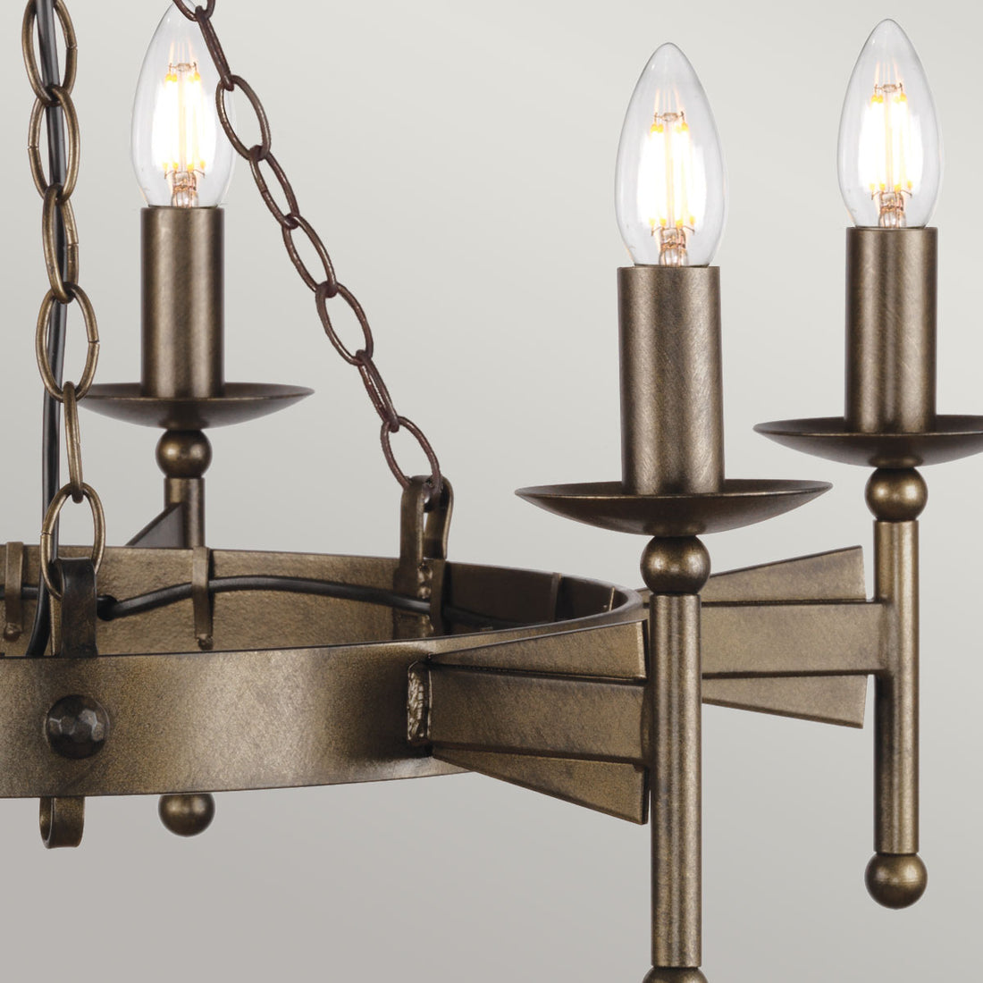 Lustre Cromwell 6 lumières bronze