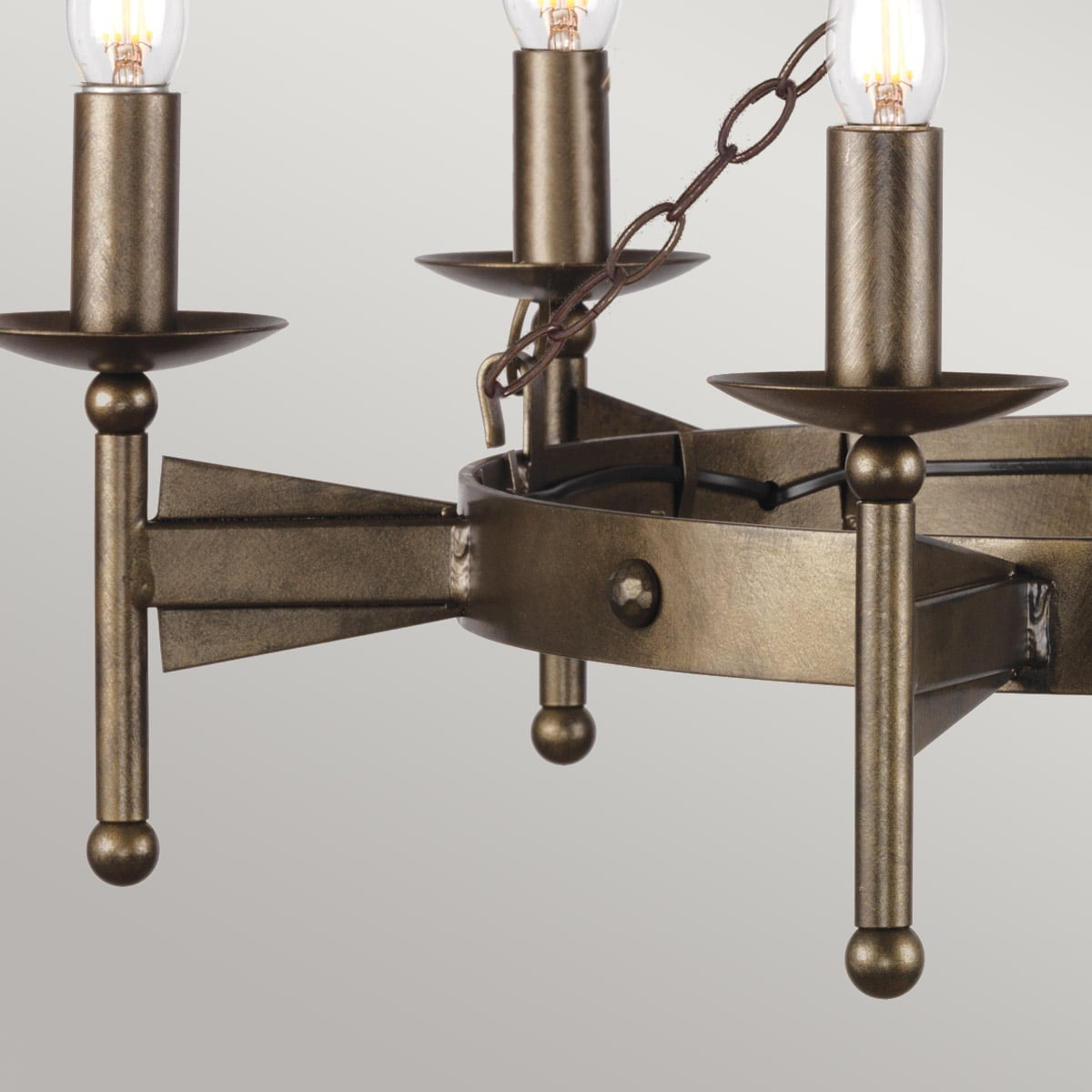 Lustre Cromwell 6 lumières bronze
