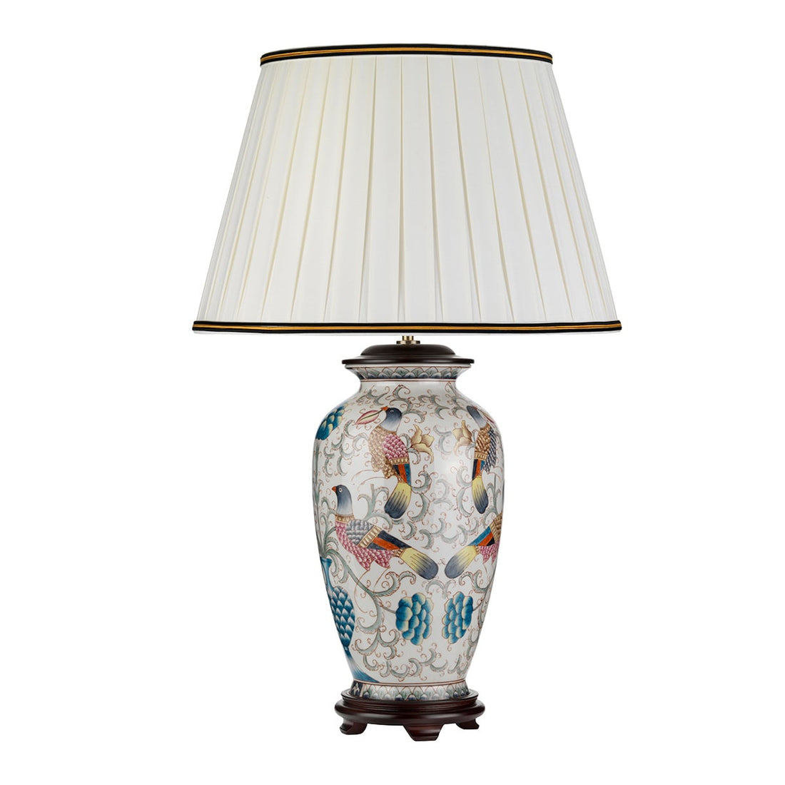 Lampe à poser Ping crème et noire, céramique