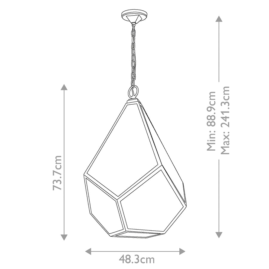 Lustre Diamond 4 lumières nickel poli