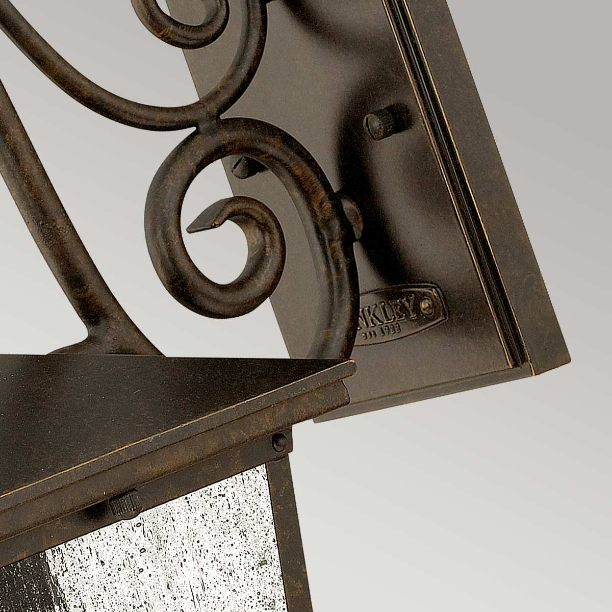 Applique extérieure Trellis bronze, verre