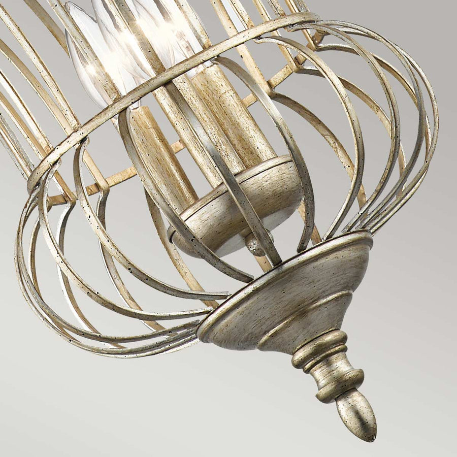 Suspension Calla 3 lumières dorée
