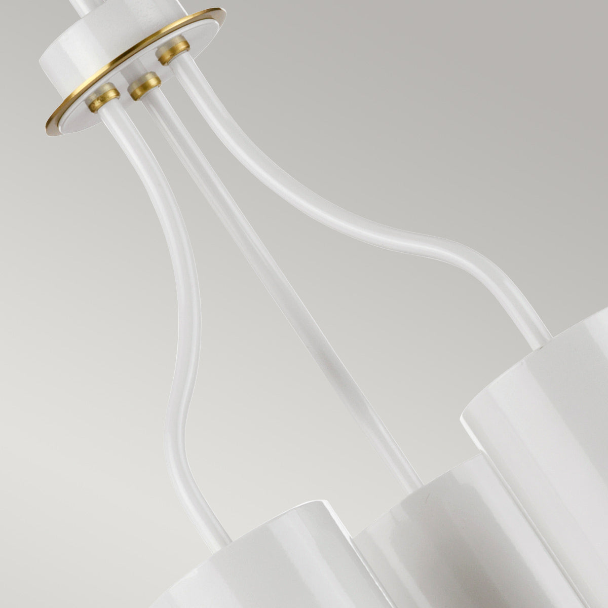 Lustre Quinto 3 lumières blanc et laiton vieilli