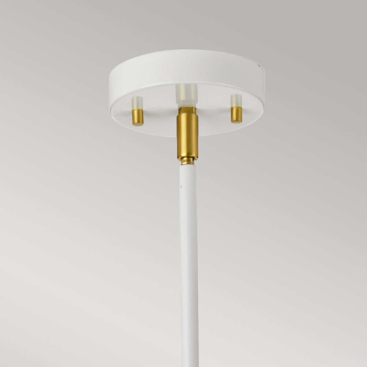 Lustre Quinto 3 lumières blanc et laiton vieilli
