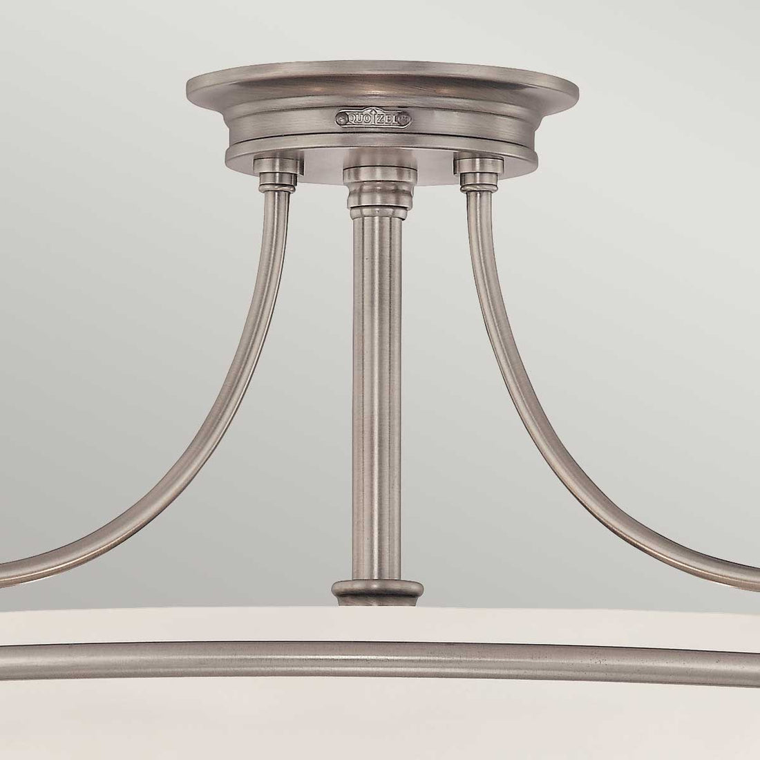 Plafonnier Griffin 4 lumières nickel, verre