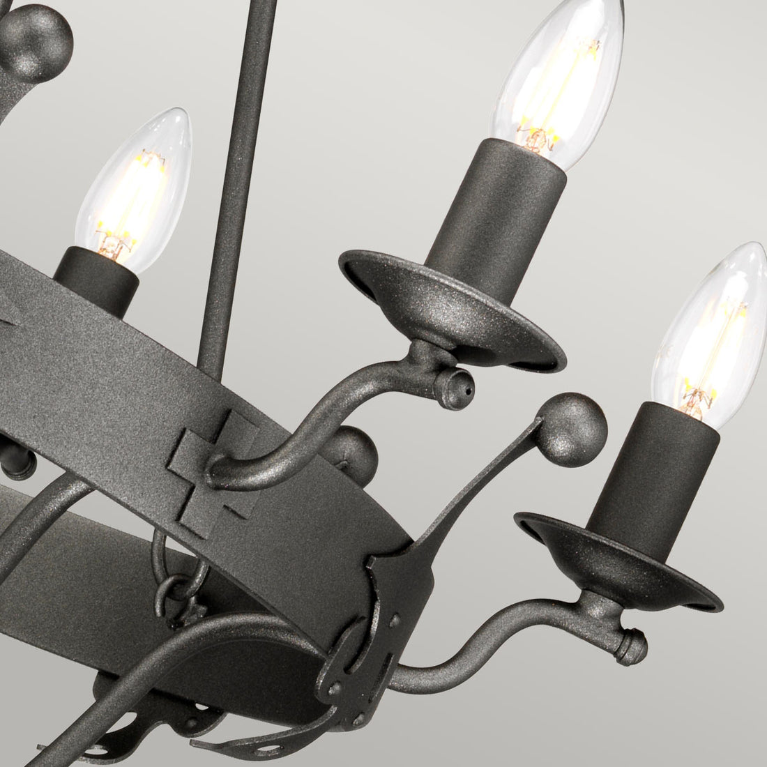 Lustre Windsor 6 lumières anthracite