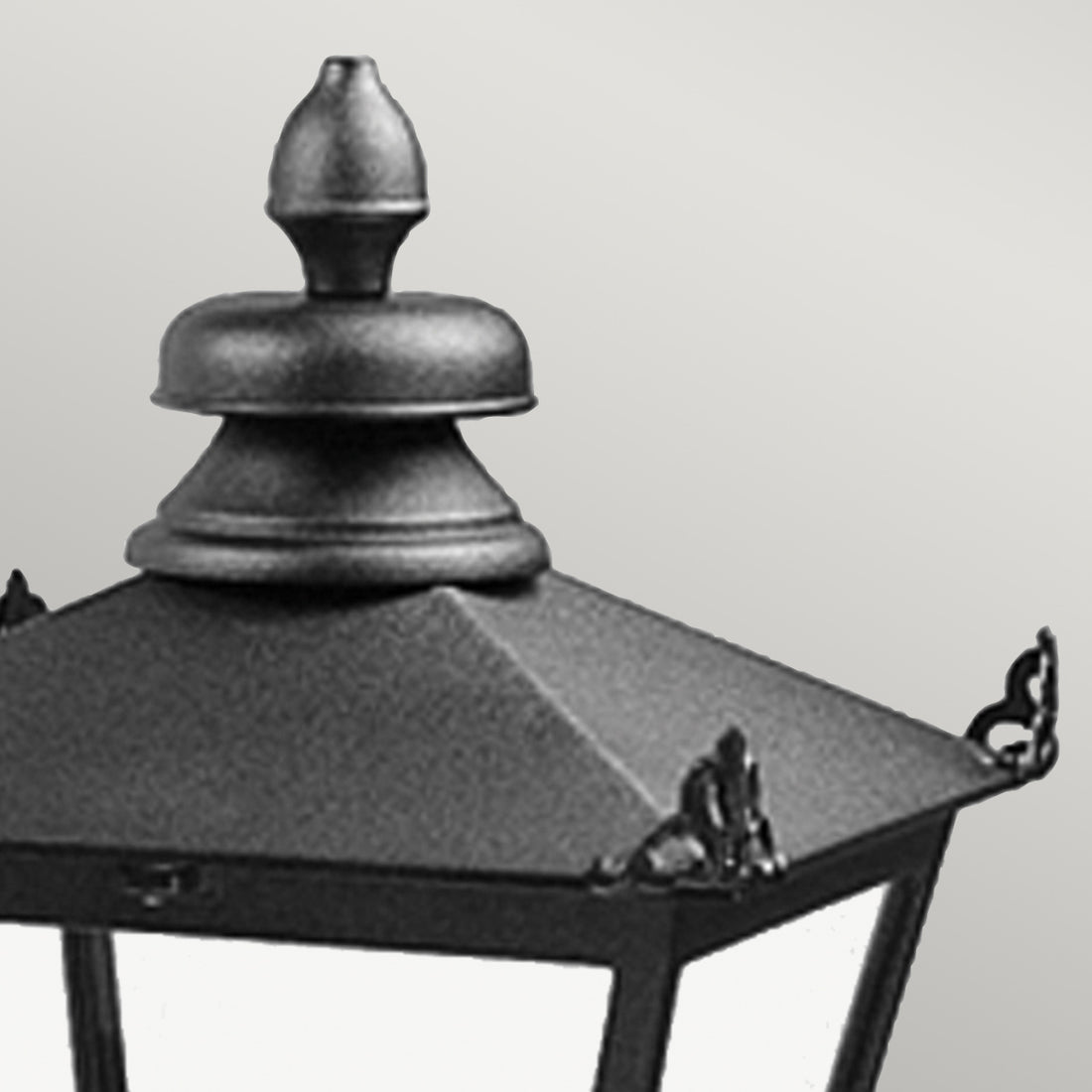 Applique extérieure Wilmslow noire, verre