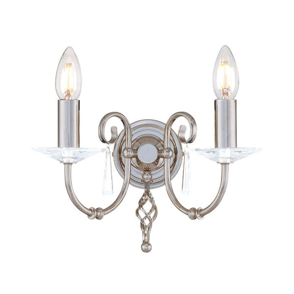 Applique murale Aegean 2 lumières nickel poli