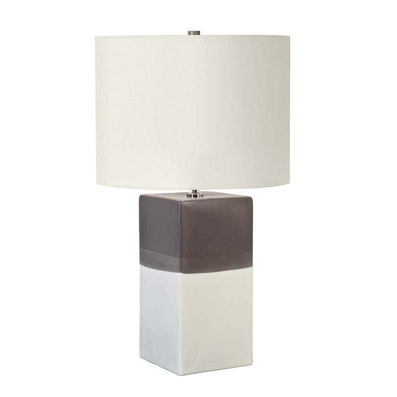 Lampe à poser Alba crème et grise clair, céramique