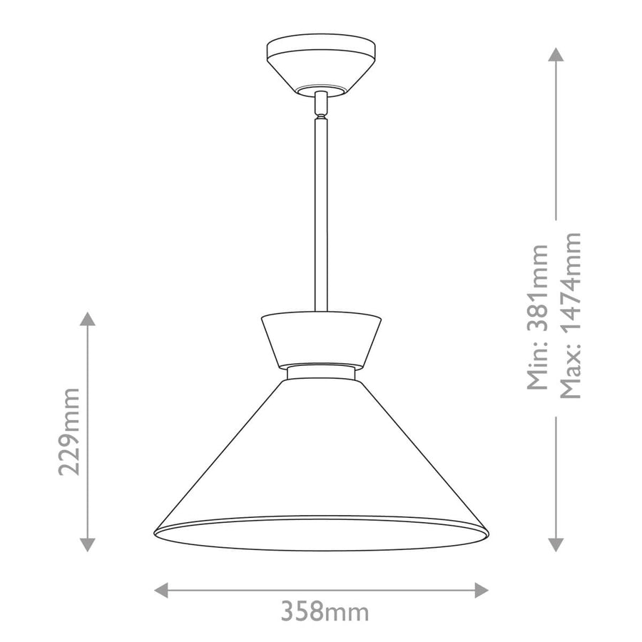 Suspension Halston dorée et opale, verre