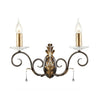 Applique murale Amarilli 2 lumières bronze et dorée