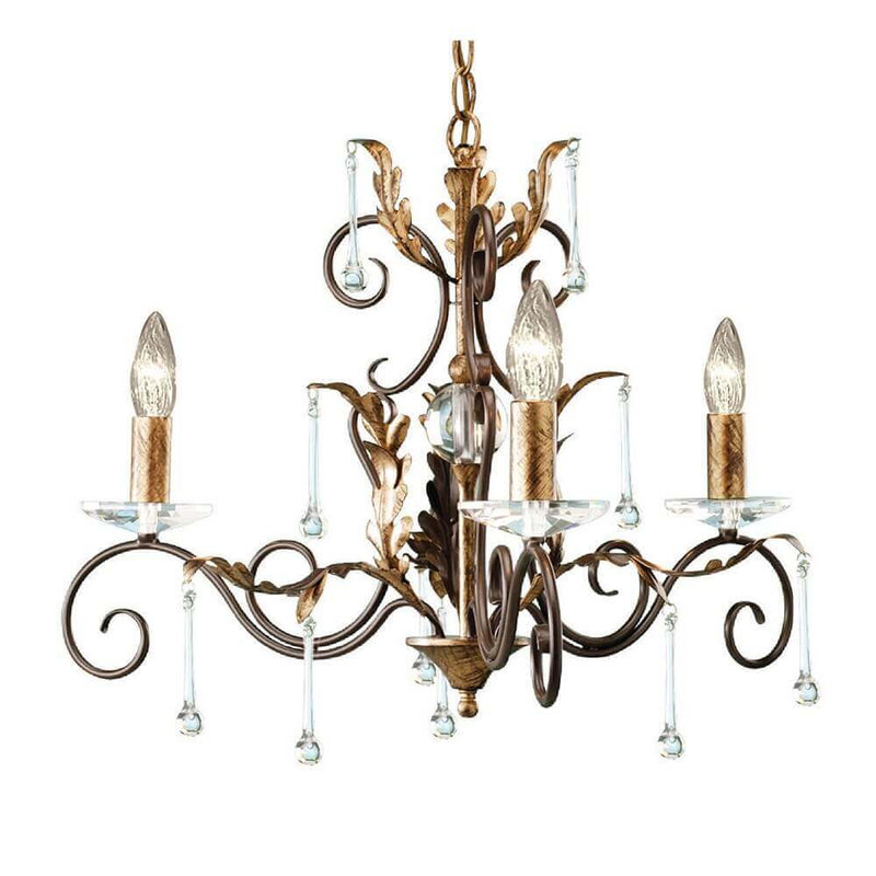 Lustre Amarilli 3 lumières bronze et doré