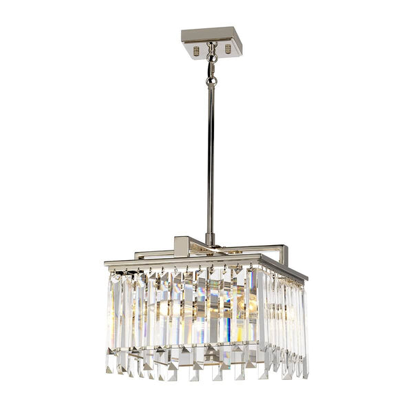 Lustre Aries 4 lumières, cristal, L 32 cm