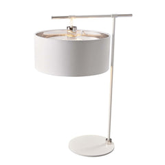 Lampe à poser Balance blanche et nickel poli