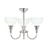 Lustre Cheadle 3 lumières chromé, verre