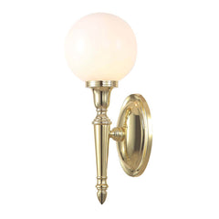 Applique murale Dryden laiton poli, verre, H 35 cm