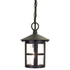 Suspension extérieure Hereford noire, verre, H 26 cm