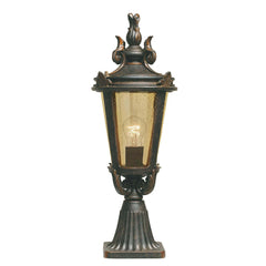 Lampadaire extérieur Baltimore bronze, verre, H 56 cm