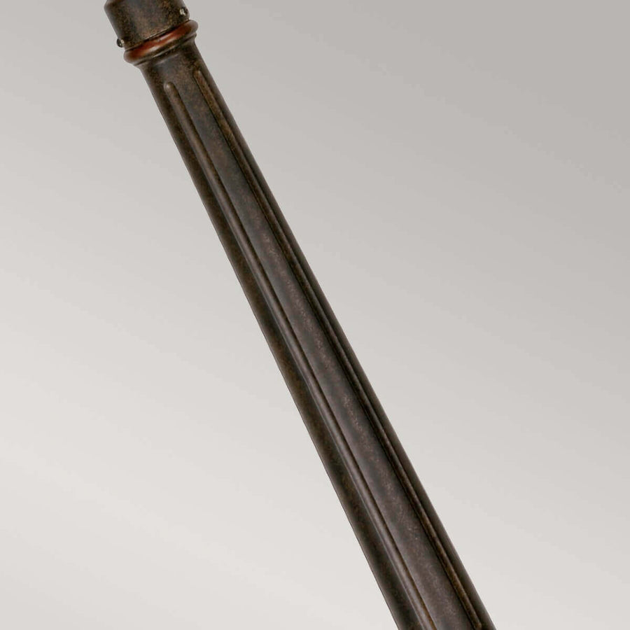 Lampadaire extérieur Baltimore bronze, verre, H 117 cm
