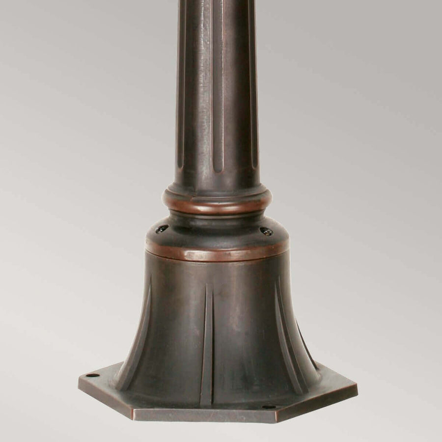 Suspension extérieure Baltimore bronze, verre, H 50 cm