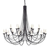 Lustre Carisbrooke 18 lumières noir
