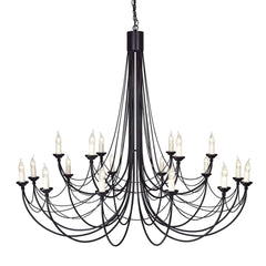 Lustre Carisbrooke 18 lumières noir