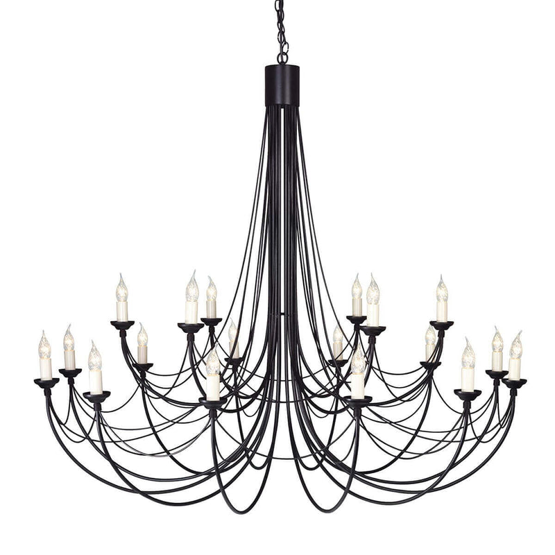 Lustre Carisbrooke 18 lumières noir