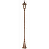 Lampadaire extérieur Chicago rouille et bronze, verre, H 246,5 cm