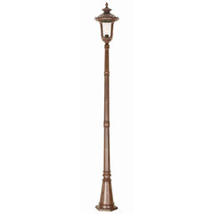 Lampadaire extérieur Chicago rouille et bronze, verre, H 246,5 cm
