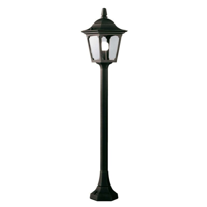 Lampadaire extérieur Chapel noir, verre, H 94 cm