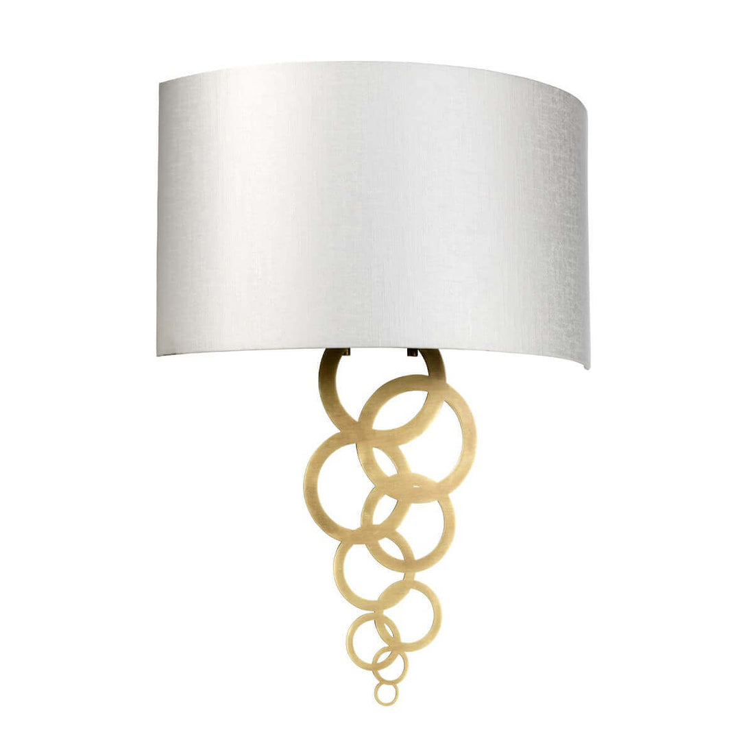 Applique murale Curtis 2 lumières laiton vieilli et crème