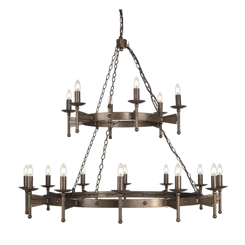 Lustre Cromwell 18 lumières bronze