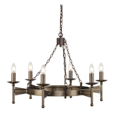 Lustre Cromwell 6 lumières bronze