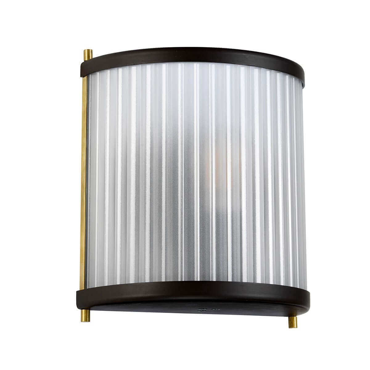 Applique murale Corona bronze et marron foncé, verre