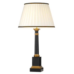 Lampe à poser Peronne noire et grise, bois