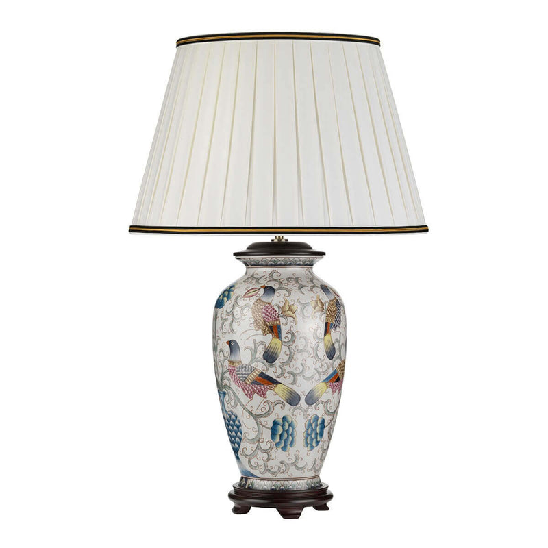Lampe à poser Ping crème et noire, céramique